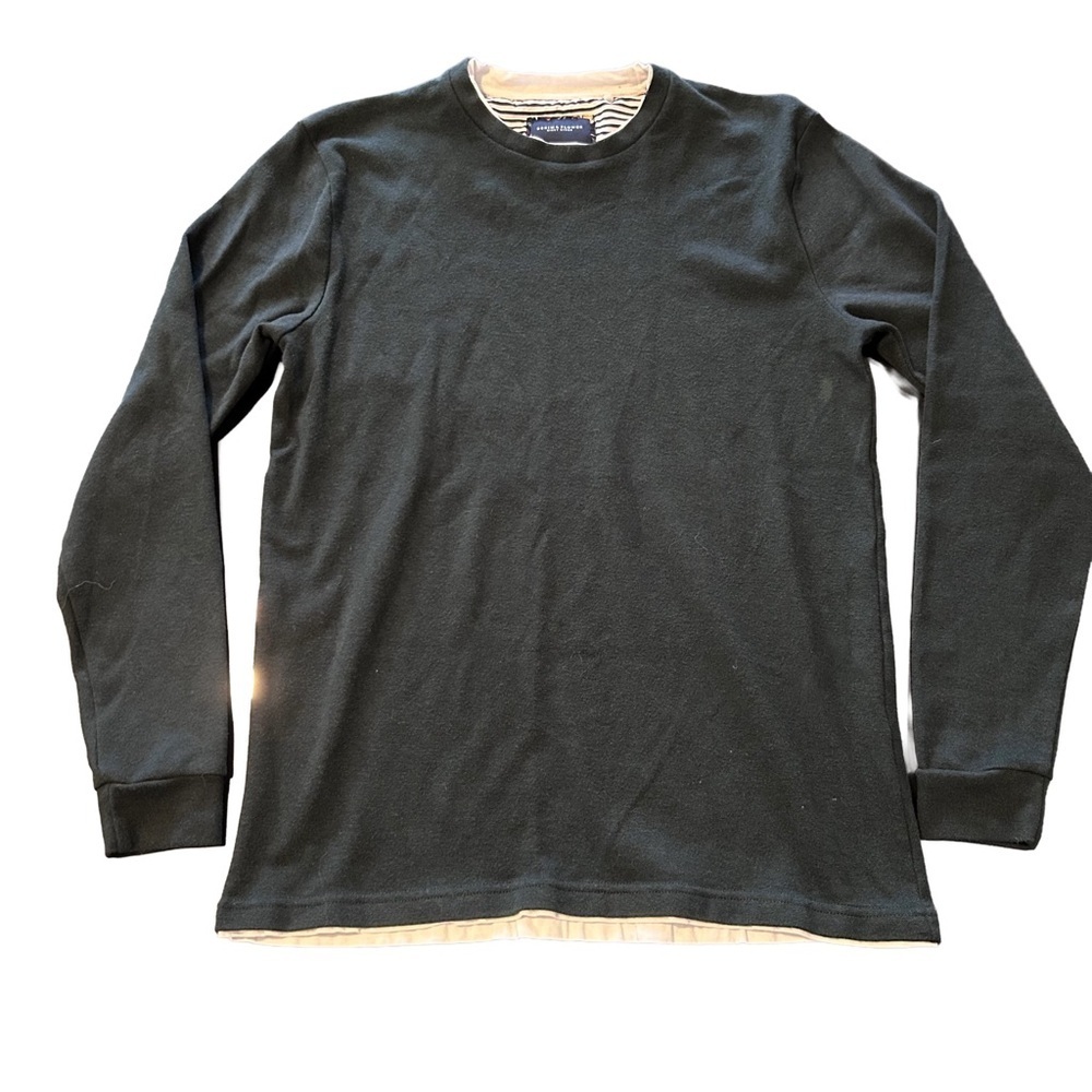 Women’s Denim & Flower Navy Blue Long Sleeve Shirt Size S